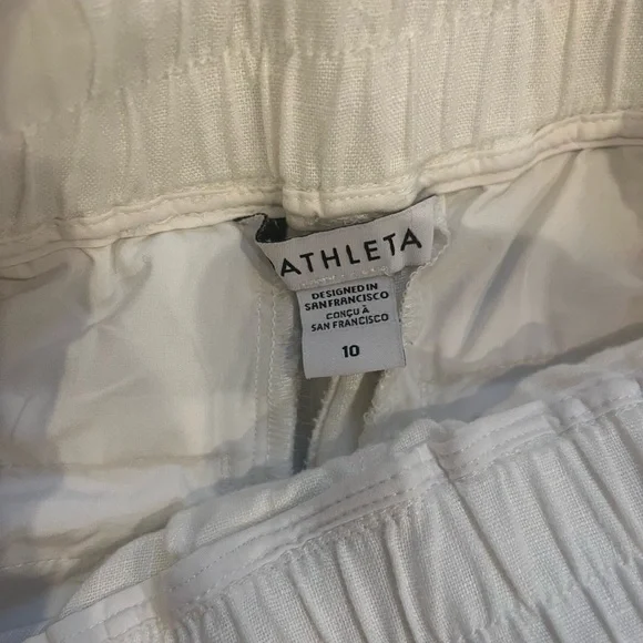 Athleta Cabo Linen Wide Leg Pant Size 10 - Picture 11 of 12